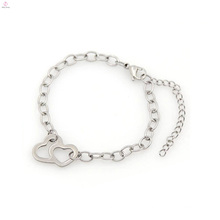 Popular design cool men bead bracelet, silver stainless steel chain bracelet wholesale